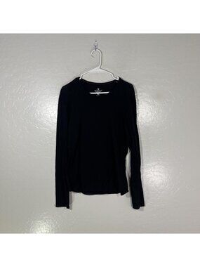 SEG'MENTS Shirt Womens XL Black Long Sleeve 100% Merino Wool Base Layer Tee Top